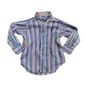 Ralph Lauren Toddler Boys Plaid Multicolor Long Sleeve Button Down Shirt Size 2T